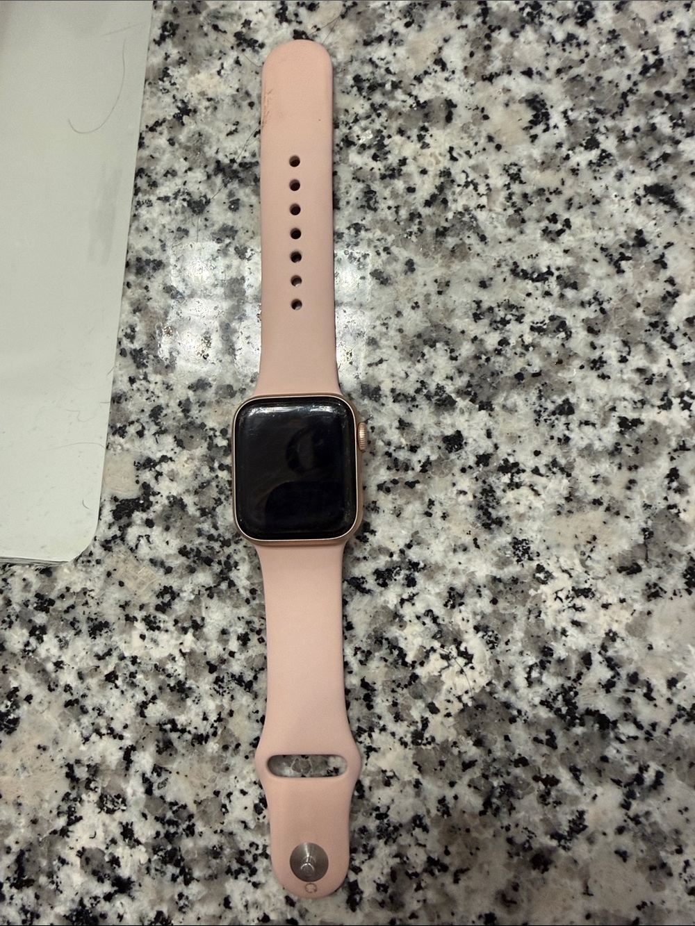 Apple Watch Series 6 with Pink Silicone Band
